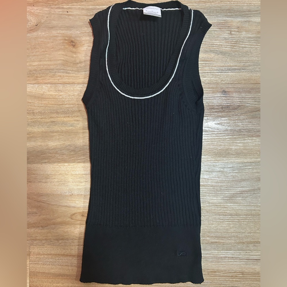 Nike Black Ribbed Knit Top